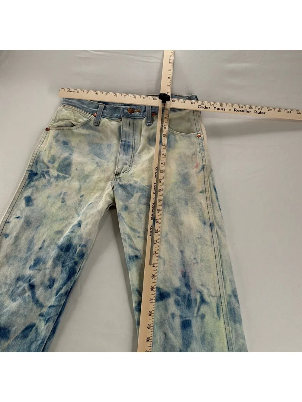 Vintage 80s Wrangler Custom Bleached Jeans Grunge Mens 29x30